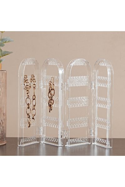 Home Box حامل مجوهرات كريستالي قابل للطي