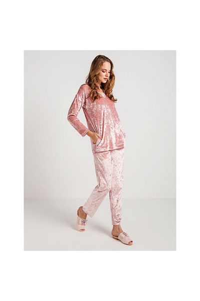 Magic Form 12760 Model Powder Color Velvet Trousers