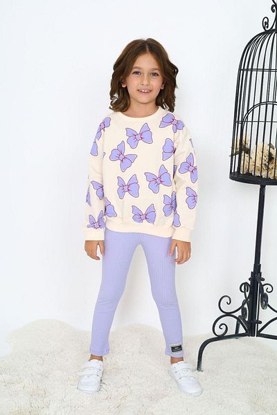 ÖYKÜ KİDS Bow Patterned Two Thread Set for Girl