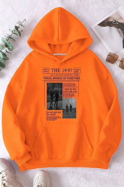 uyguntarz Hanorac imprimat pentru călătorii unisex din 1997