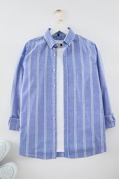Trendyol Collection Pinstripe Slim Fit ing - Gombgalléros Tmnss20Go0092