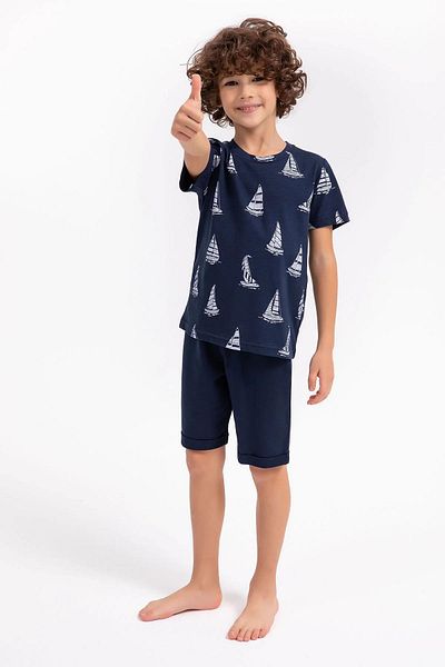 Arnetta Set de pantaloni scurți bermude pentru copii de culoare bleumarin