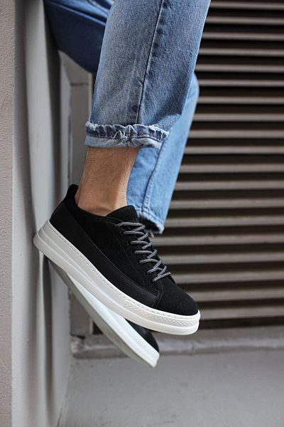 BilfolD Snes Shoes Black Suede (White Sole)