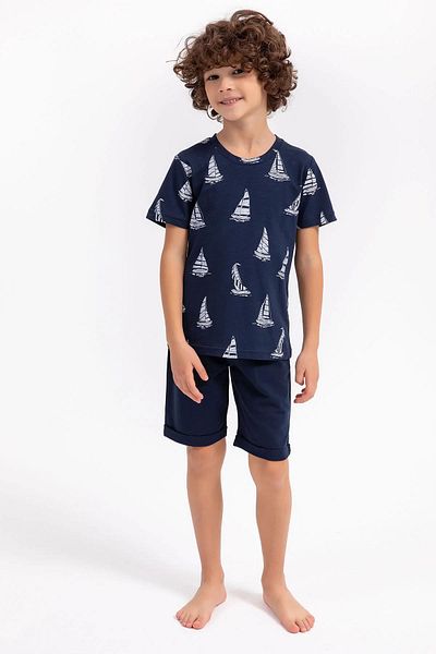 Arnetta Set de pantaloni scurți bermude pentru copii de culoare bleumarin