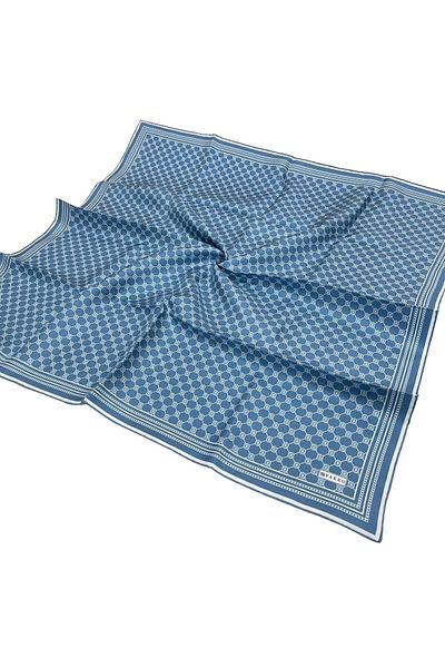 Vakko Twill Silk Scarf - Special Series - Light Denim Blue