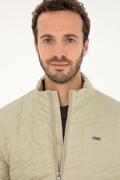 U.S. Polo Assn. معطف كاكي فاتح للرجال 50290790 -VR183