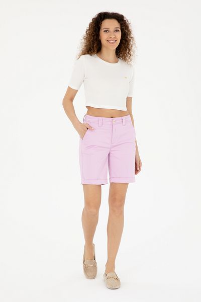 U.S. Polo Assn. شورت نسائي وردي - منسوج،50281722-VR041