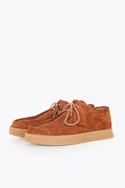 GIESTO Suede Leather Shoes - Tan