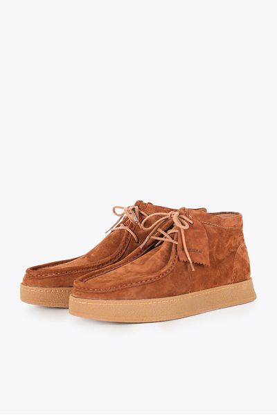 GIESTO High Ankle Suede Leather Shoes - Tan