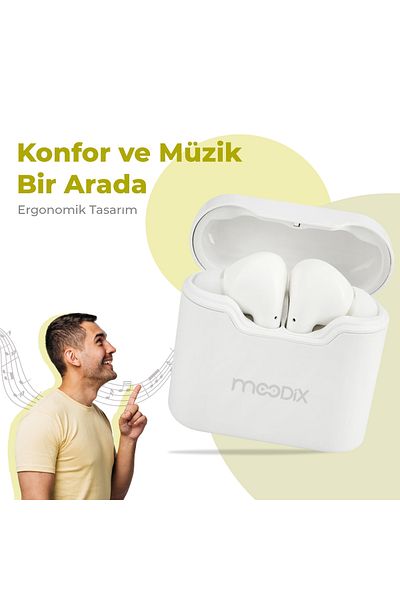 Moodix Ki23kt03 Bluetooth Ohrhörer, Weiß