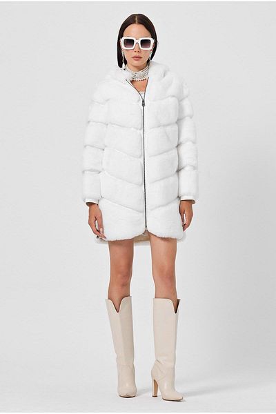 Deri Company Martina White Feather Coat