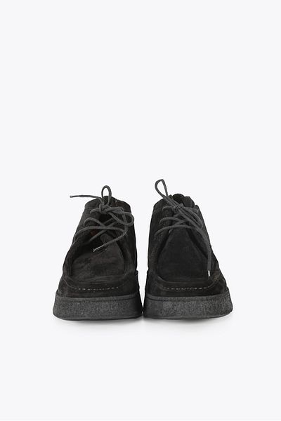 GIESTO Suede Leather High Ankle Shoes - Black