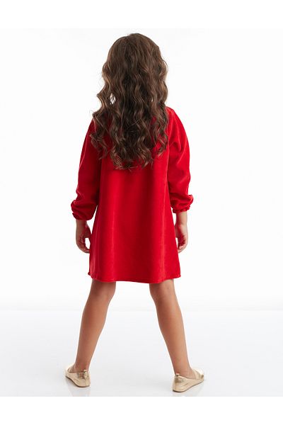 Denokids Rochie de Crăciun din catifea roșie pentru fetiță