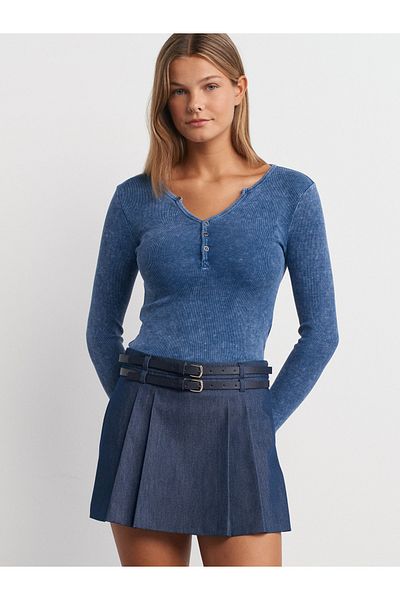 Dilvin 31158 Minge cu efect de spalare-Indigo