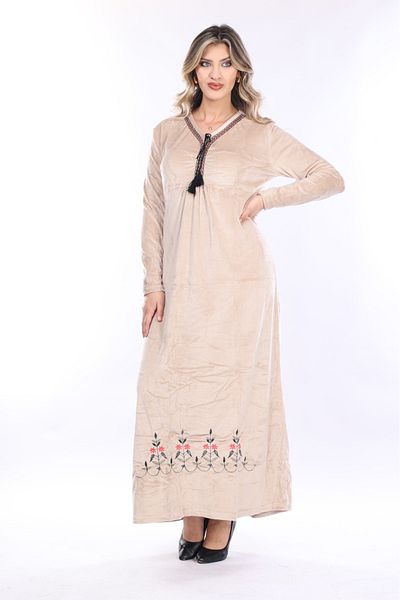 mervemoda ROCHIE DE CATIF DE DAMĂ MÂNECĂ LUNGĂ
