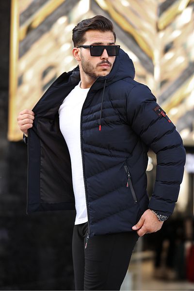 Boymen Water And Windproof Men's Hooded Winter Coat Puffer Coat