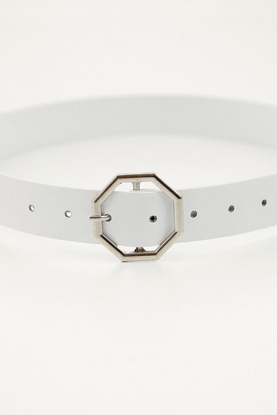 Fulla Moda Curea din piele artificială - cataramă octogonală