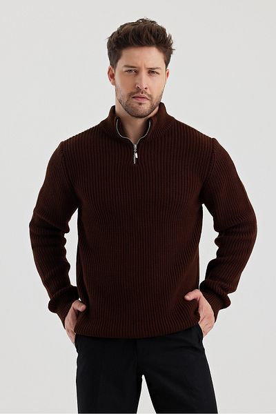 COOL TARZ Pulover pentru bărbați, cu fermoar, tricotaje de pescar