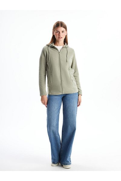 LC Waikiki Lcwaikiki Basic Hooded Women's Zippered Sweatshirt