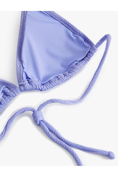 Koton Strukturiertes, bedecktes Triangel-Bikinioberteil