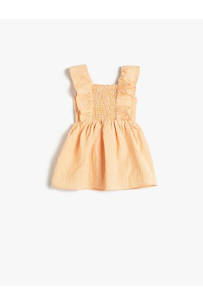 Koton Рокля Gipe с волани с детайли - Gingham