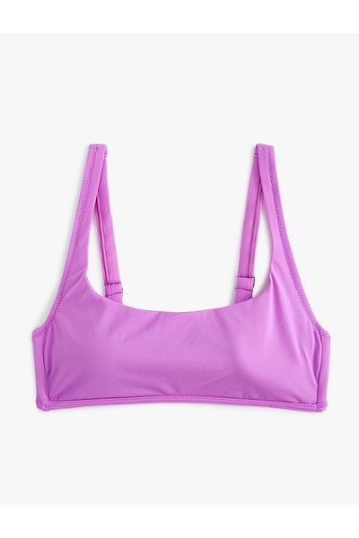 Koton Sport-Bikinioberteil mit herausnehmbaren Polstern und Bindebändern am Rücken