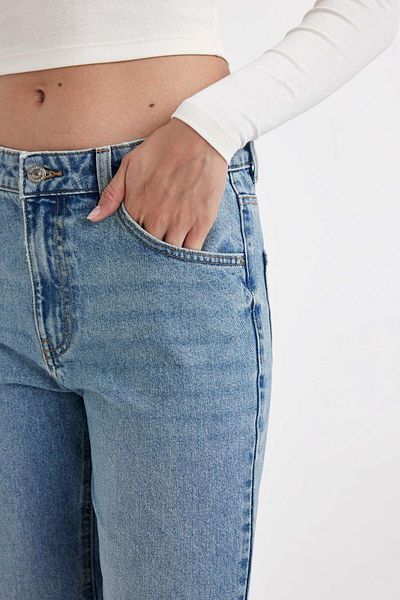 DeFacto Boyfriend džínsové prateľné nohavice s vysokým pásom po členky