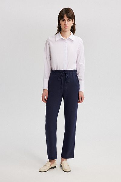 Touché Privé NATURAL TROUSERS WITH ELASTIC BELI
