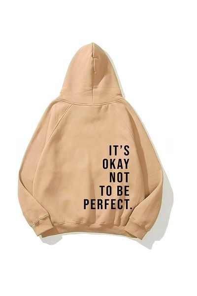 The Champ Clothing Hanorac cu glugă, cu glugă, imprimat, unisex, bej, supradimensionat