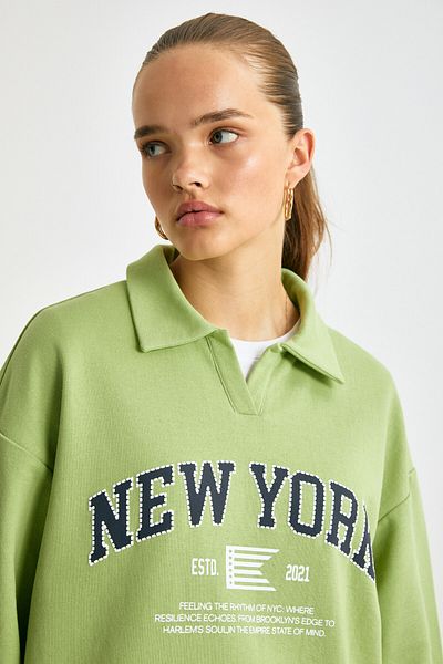 GRIMELANGE Nikita Women's Green Sweatshirt