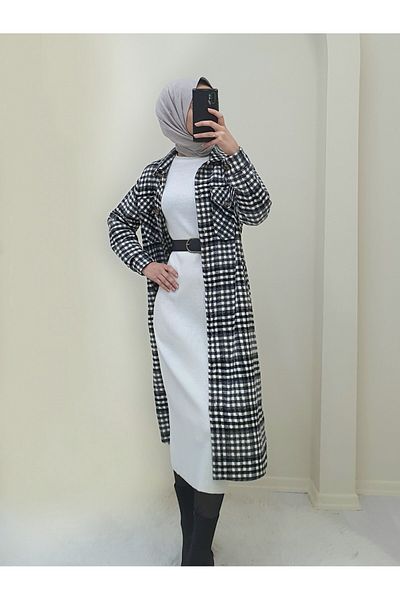 Modamorfo Lange Hemdjacke mit klappbaren Ärmeln
