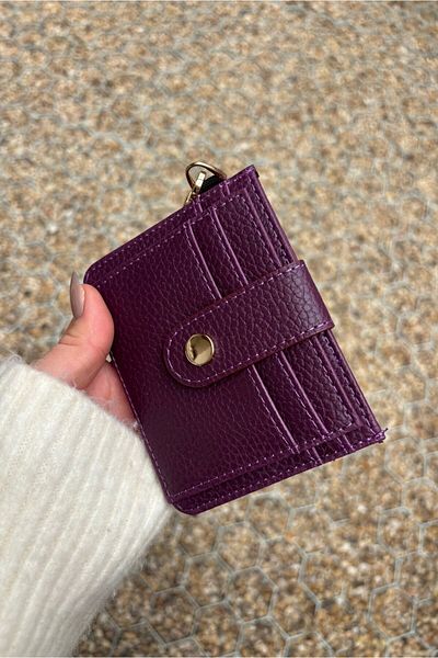 Yuka Atelier Portofel minim Velina cu breloc și detaliu suport card