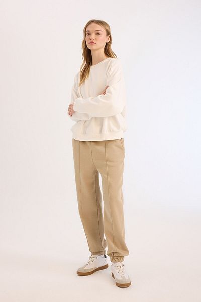 DeFacto Thick Jogger Sweatpants - with Straight Pockets and Elastic Waist E6300Ax24Wn