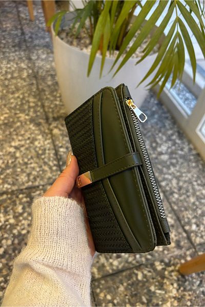 Yuka Atelier Portofel din piele artificială cu design texturat