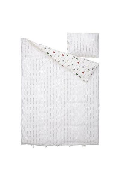 IKEA Set cuvertură de pilota unică, alb-multicolor