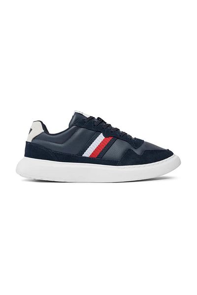Tommy Hilfiger Pánske tenisky námorníckej modrej – šnurovacie, protišmyková podrážka, logo značky, bežné Fm0Fm04889-Dw5