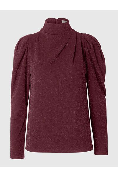 Selected Femme Oberteil mit langen Ärmeln Drapiertes