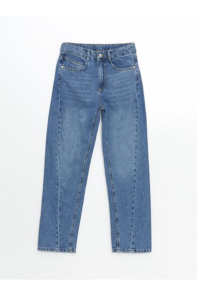 LC Waikiki Pantaloni de jeans pentru fete cu talie elastică reglabilă - W4LM31Z4
