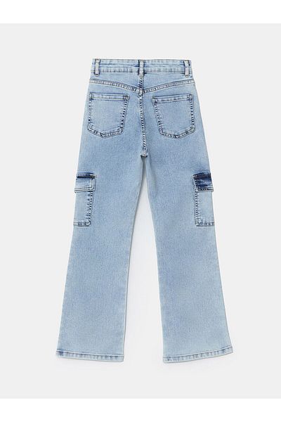 LC Waikiki Pantaloni cargo pentru fete LCWK cu talie elastică reglabilă