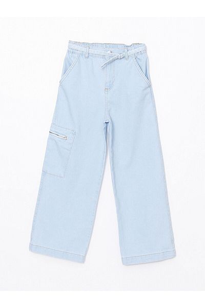 LC Waikiki Pantaloni de jeans pentru fete cu talie elastică Lcwk