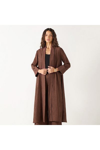 Iconic Ribbed Kimono Shrug With Long Sleeves