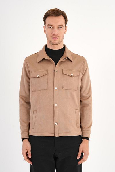 Deri Company Ringe Men's Suede Look Mink Shirt Coat