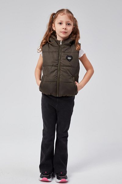Benittokids Vesta puf pentru fete cu gluga 51307