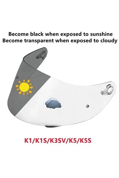 Choice واقي شاشة فوتوكروميك واقي شاشة فوتوكروميك لخوذة Agv K5 K5s K5-s K3sv K3-sv K1 واقي شاشة نظارات