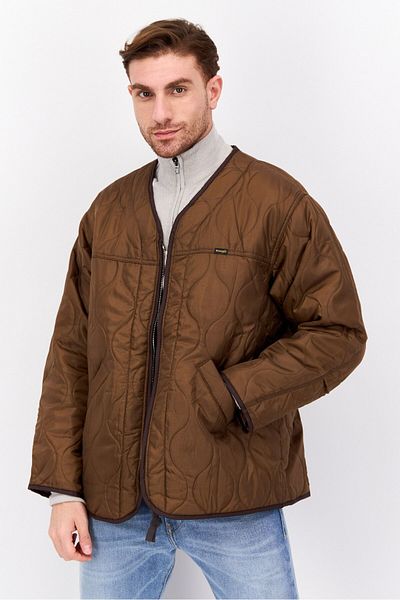 WRANGLER Men Quilted Puffer Jacket, Brown