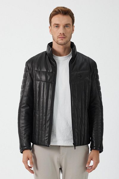 Deri Company Fabio Black Leather Coat