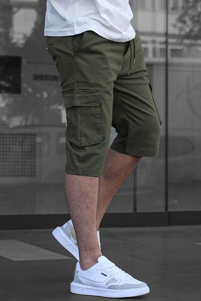 Madmext Khakifarbene Caprihose mit Cargotasche für Herren 6331