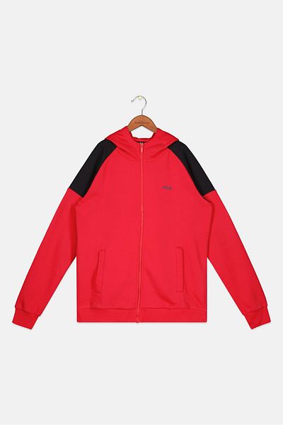 Fila Kids Girl Hooded Full Zip Sweatshirt, True Red