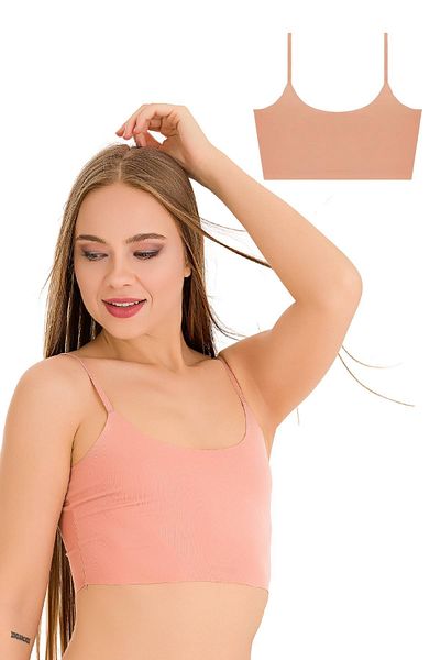 Newlilla 777 Women's Laser Cut Crop Bustier with Adjustable Thin Straps