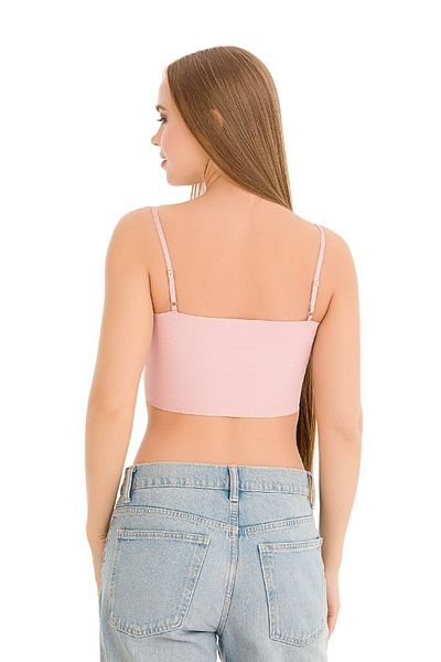 Newlilla 777 Women's Laser Cut Crop Bustier with Adjustable Thin Straps